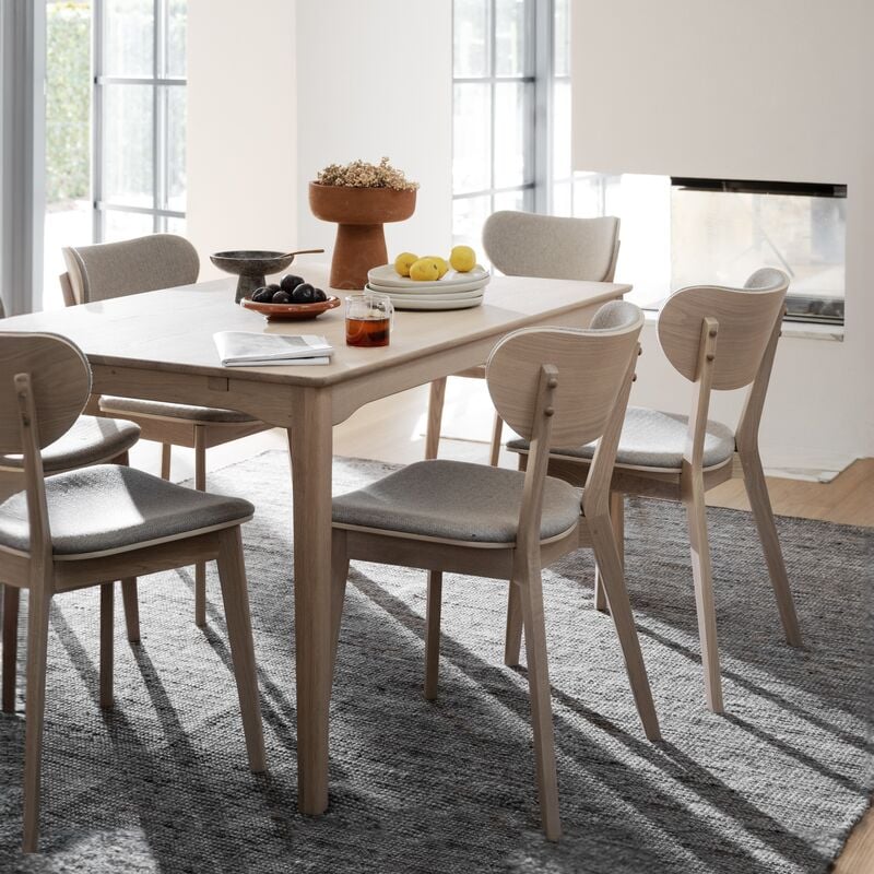 Rowico Home Markham ruokapöytä 140x90 cm valkoöljytty tammi